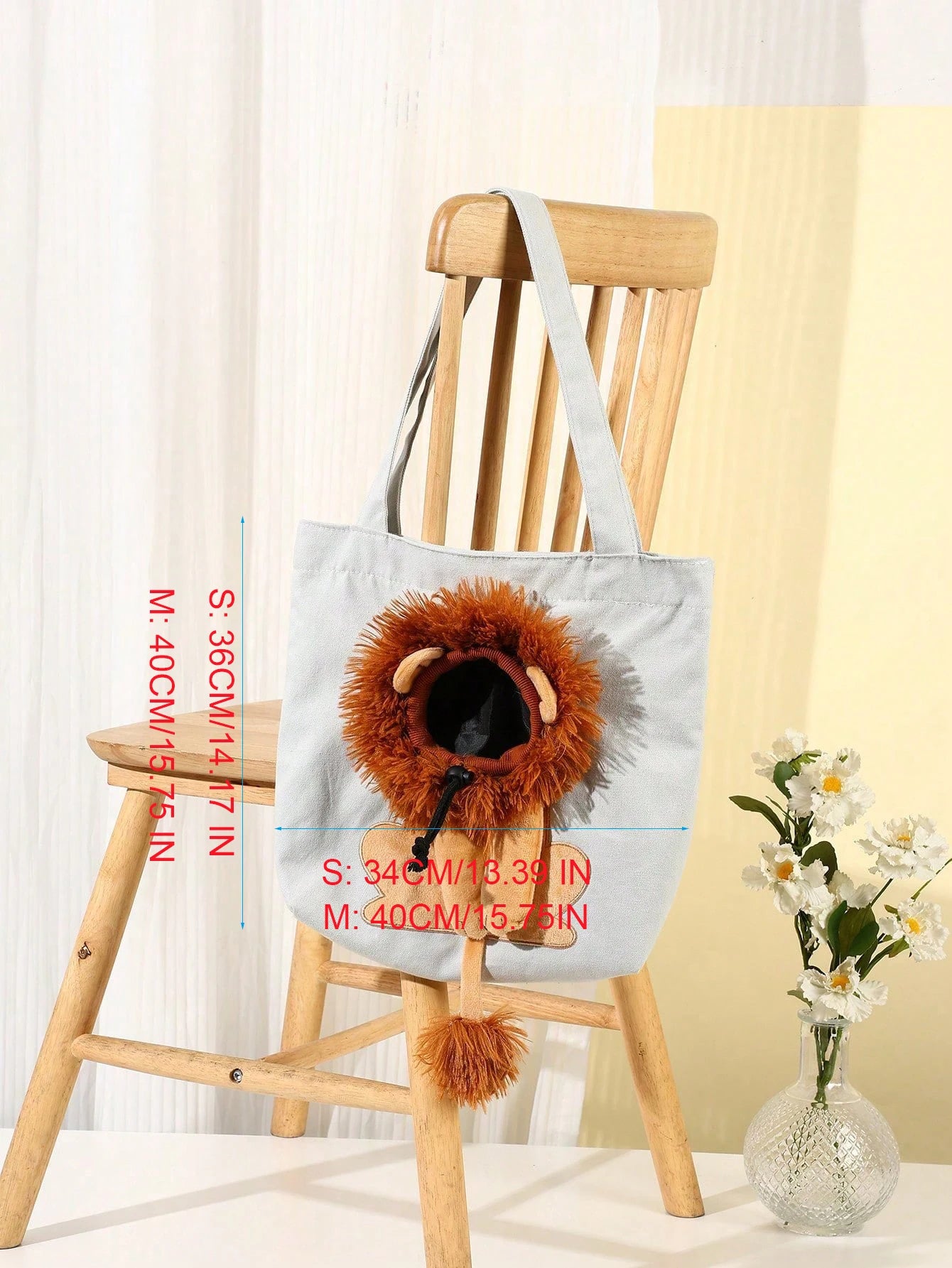 Portable Lion Canvas Tote