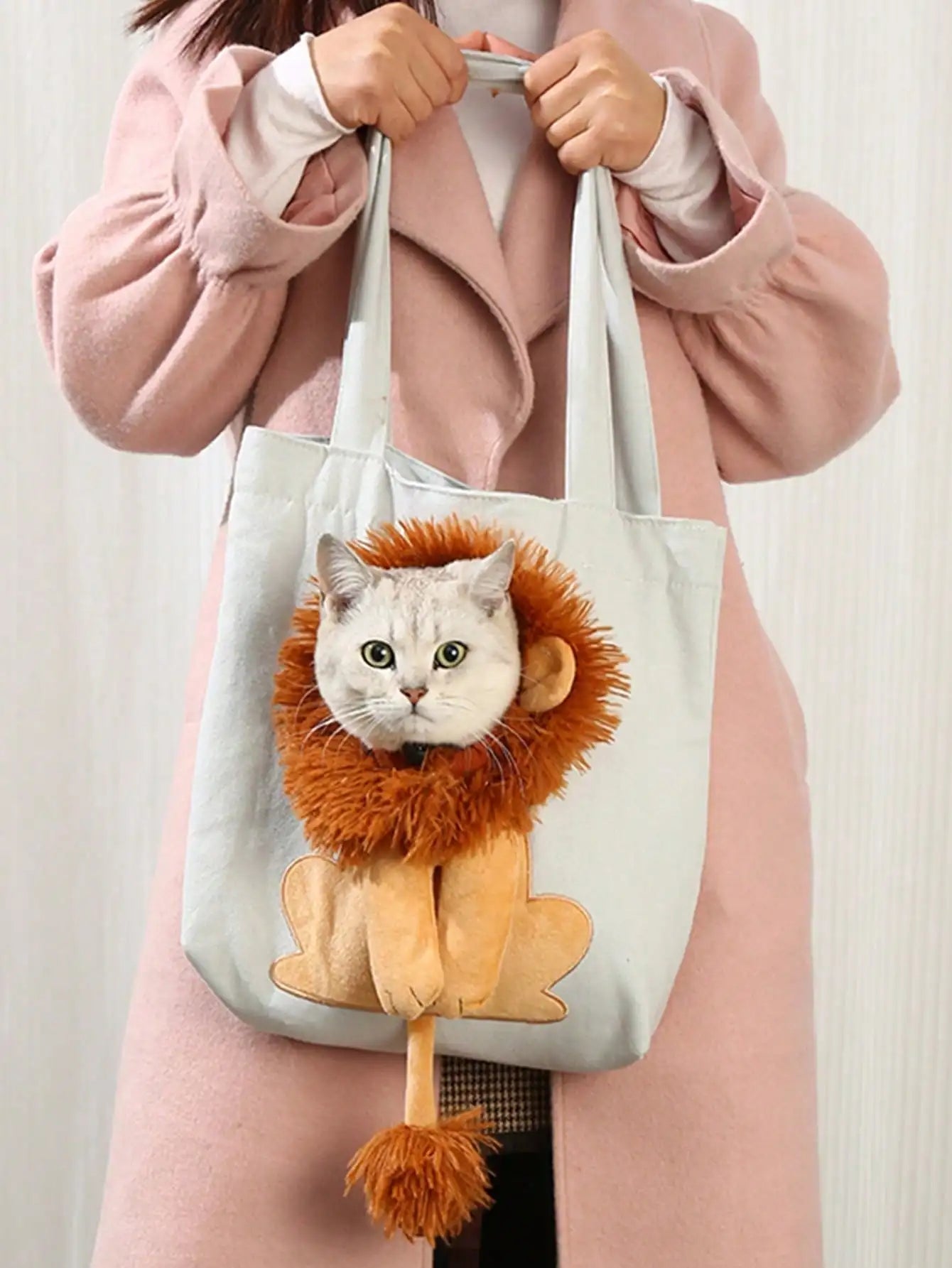 Portable Lion Canvas Tote