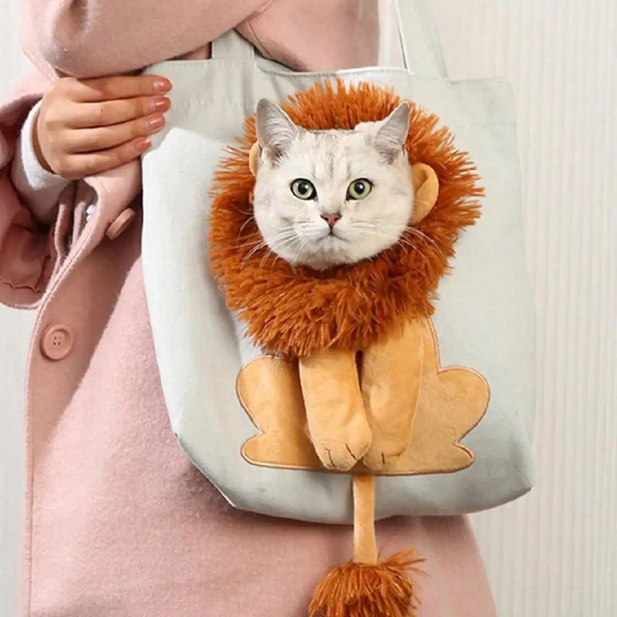 Portable Lion Canvas Tote