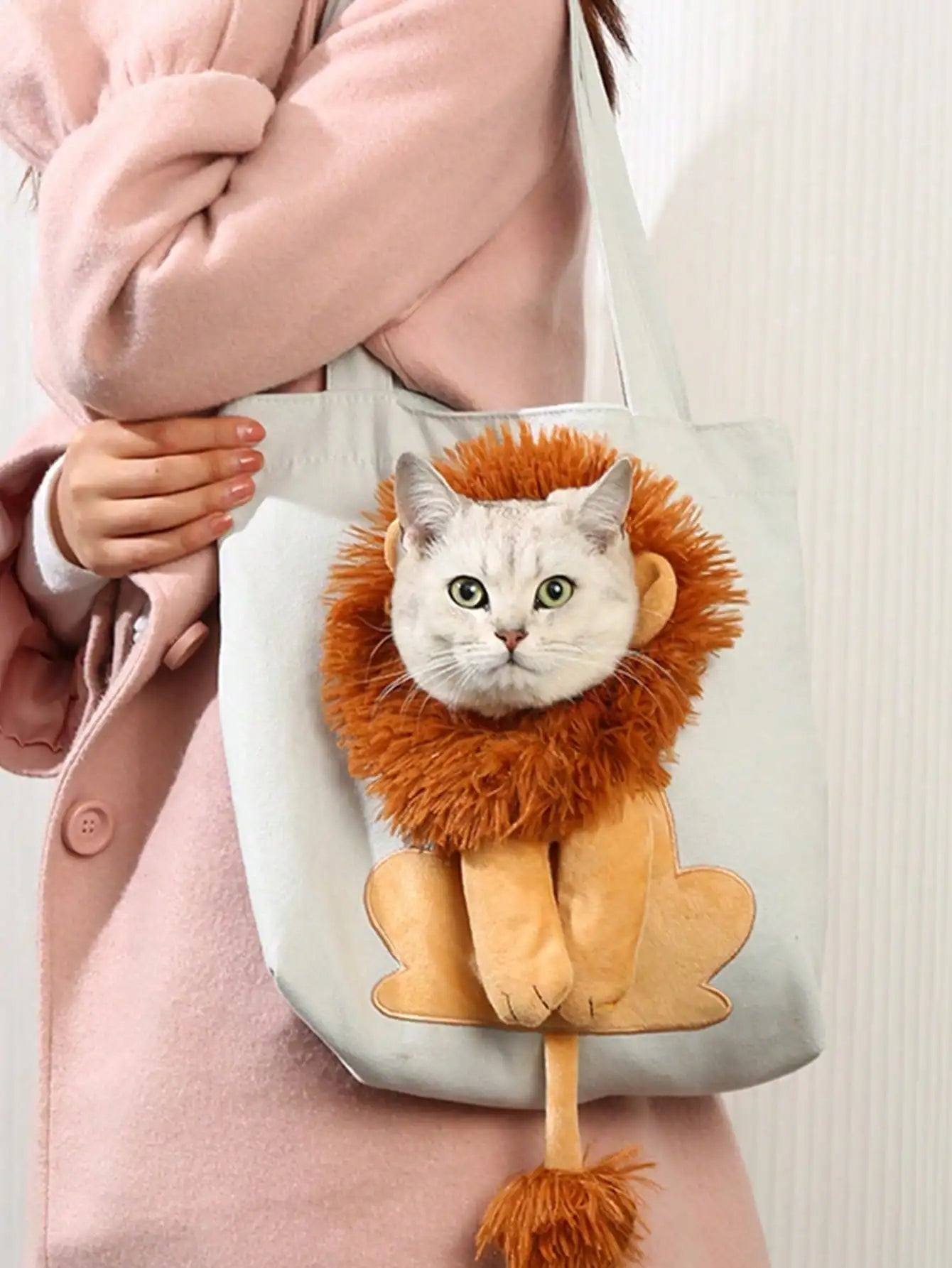 Portable Lion Canvas Tote